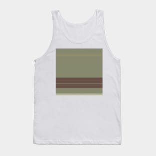 A particular transfusion of Quincy, Pastel Brown, Brown Grey, Putty and Artichoke stripes. Tank Top